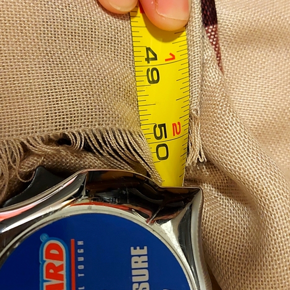 Cashmink Scarf/ Shawl Wrap, Classic Beige Checkered, Fall Scarf, Shawl - Picture 4 of 4